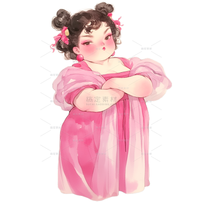 妇女节国风石矶娘娘古装人物插画元素