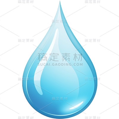 蓝色水滴元素