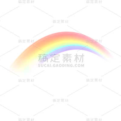 气象系列手绘发射状彩虹贴纸