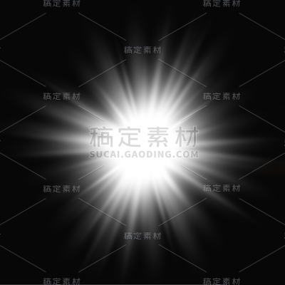 通用放射光线光效黑底贴纸元素素材