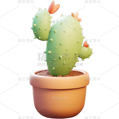 立体风绿植植物贴纸