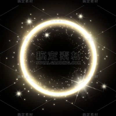 特效通用金色粒子光圈元素素材