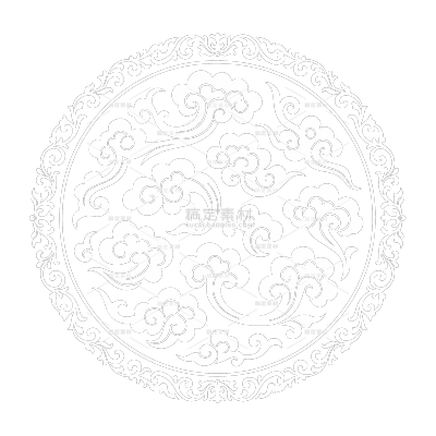 边框系列中式白色花纹纹样（td）