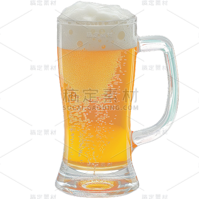 特效通用泡沫啤酒元素素材