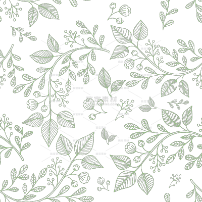 常规内容-植物系列插画风花卉植物线稿元素