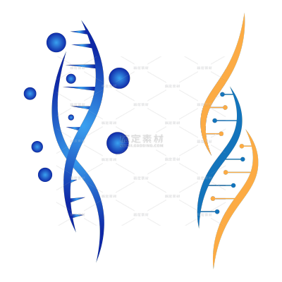 图标系列医疗生物彩色双螺旋DNA概念元素（td)