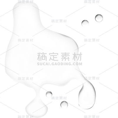 特效通用透明不规则水珠元素素材