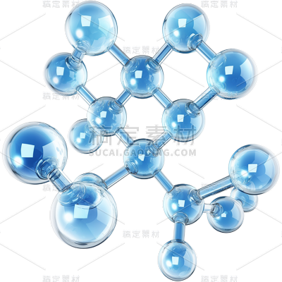 科技风通用3D生物分子元素素材