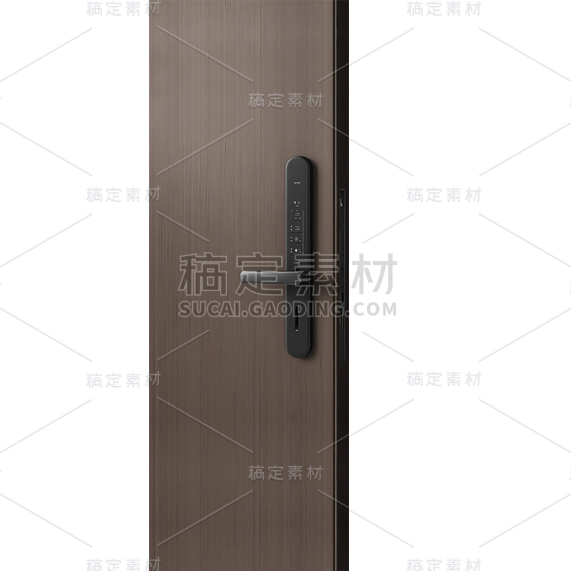 家居系列-通用-写实深色带格门贴纸 