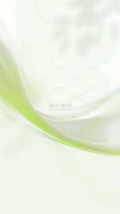 背景系列春日清新感绿色光影抽象流体背景