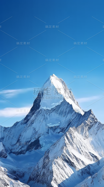 山峰雪山山脉自然风景