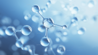 通用科技风生物科技3D分子背景素材