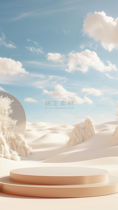 背景通用沙漠戈壁简约场景背景图片素材