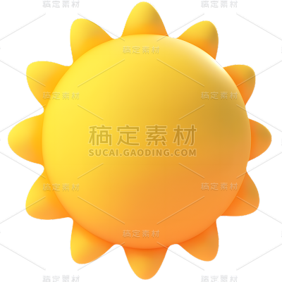 气象系列可爱3D太阳元素