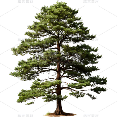 通用实景树木松树绿色植物元素