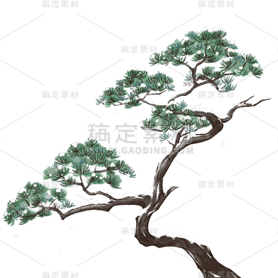 冬天冬季冬日积雪树枝植物元素