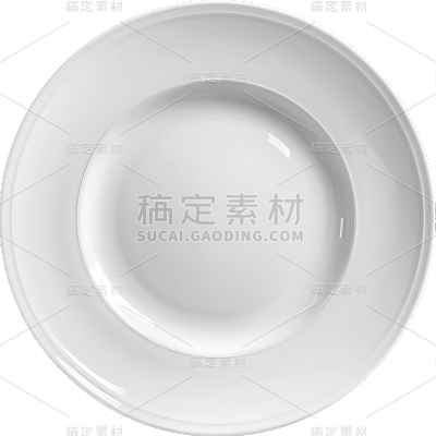 家居系列-通用-白色宽边盘子贴纸 