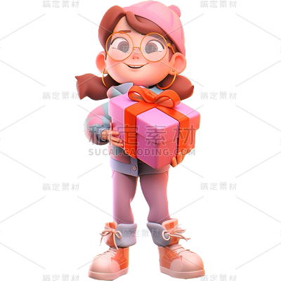 通用3D卡通单人促销人物贴纸