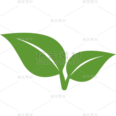 图标系列-通用-绿色环保回收健康矢量贴纸