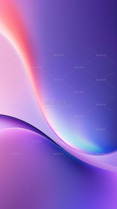 通用简约蓝色曲线渐变背景