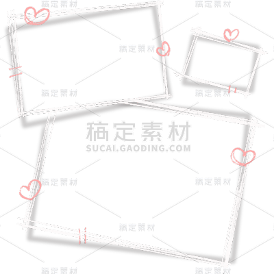 通用手绘线条标题框文本框边框元素