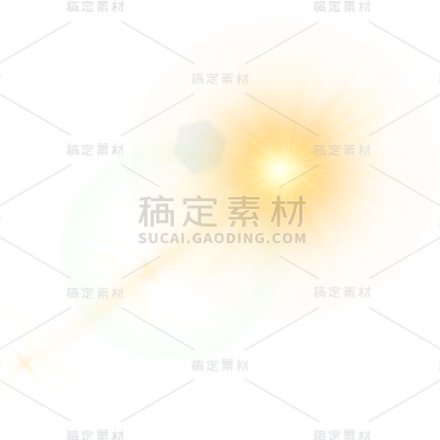 特效通用黄色太阳光晕元素素材