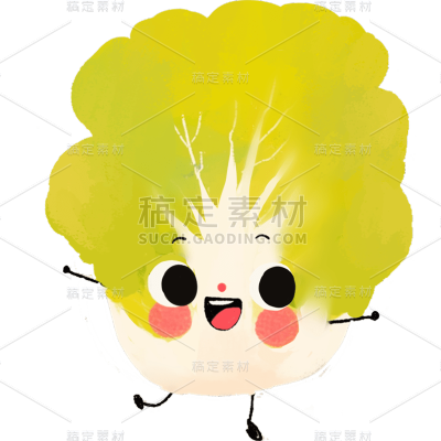 果蔬通用涂鸦插画拟人蔬菜元素