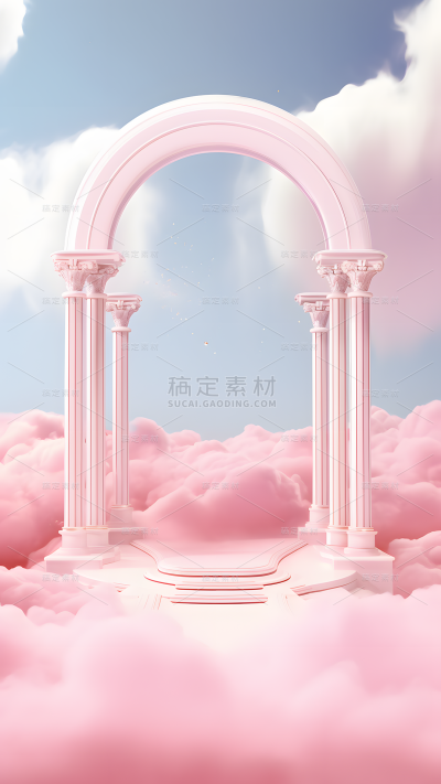 618双十一双11双十二双12电商活动促销梦幻粉色场景背景