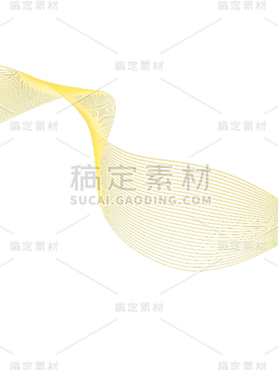 简约金色曲线线条元素