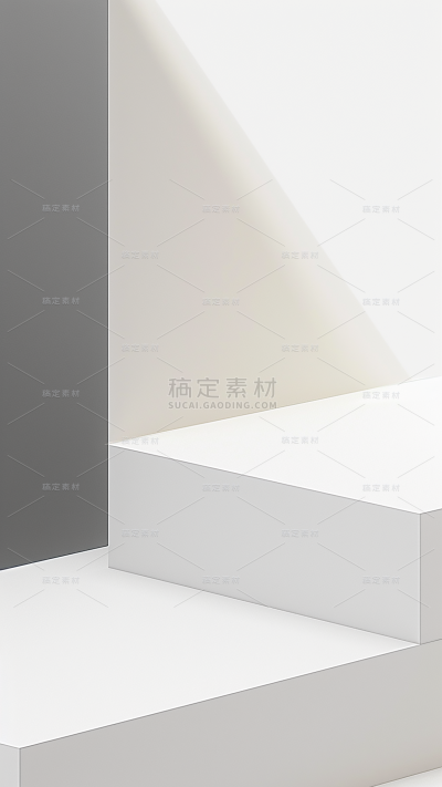 背景通用白色立体矩形静物背景图片素材
