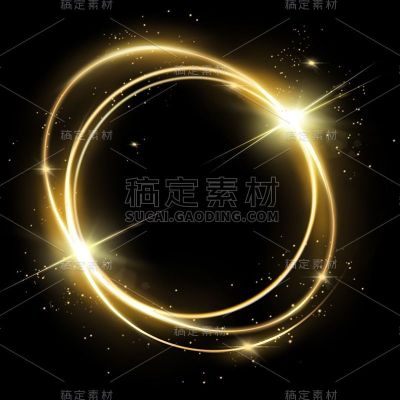 特效通用金色粒子光圈元素素材
