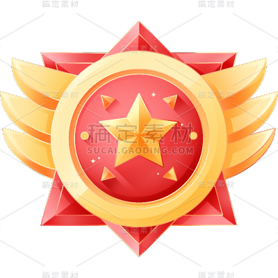 促销通用金币奖章元素素材