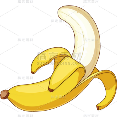 果蔬系列香蕉插画贴纸