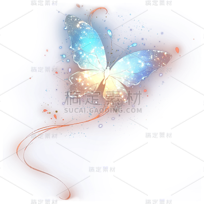 特效通用唯美蝴蝶光效元素素材
