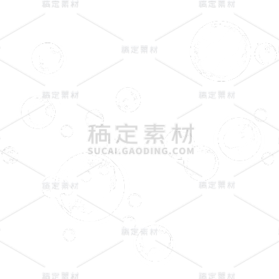 通用白色透明气泡冒泡元素贴纸