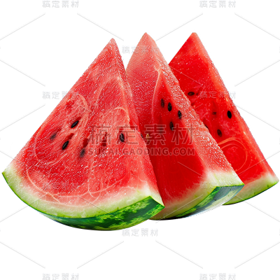 夏季果蔬通用实景三角西瓜元素素材
