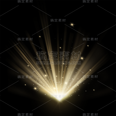 特效通用黄色火花光束元素素材