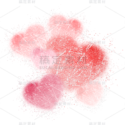 常规通用肌理渐变爱心贴纸元素素材