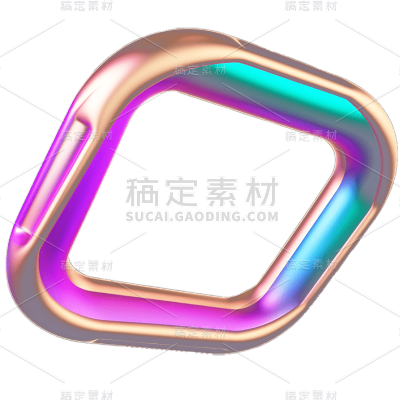 3D彩色立体装饰元素贴纸