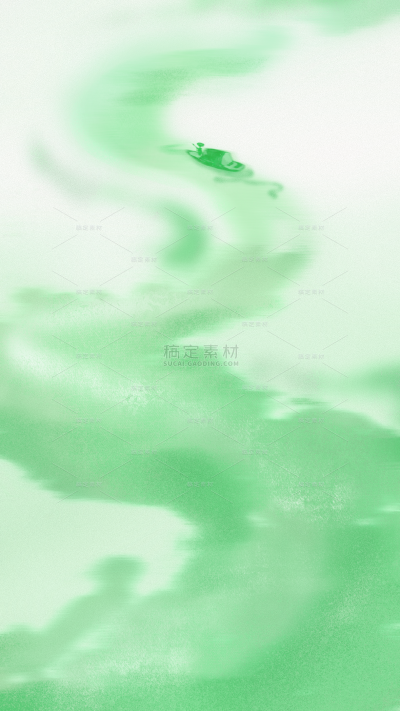 特效系列中国风绿色河流背景