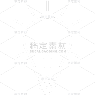 图标系列-通用-填充矢量灯泡贴纸
