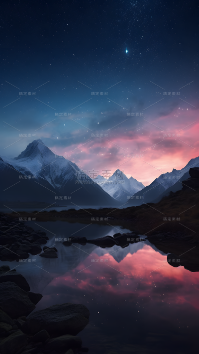 通用唯美自然山川湖水风景背景