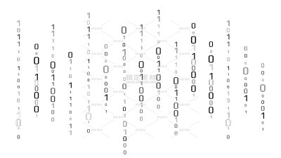 科技风系列简约数字代码贴纸（td）