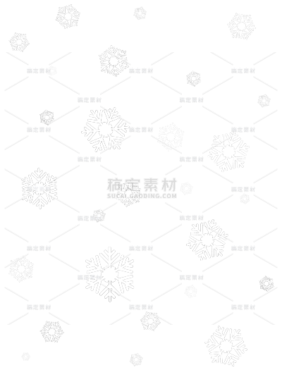气象系列通用简笔手绘雪花飘落贴纸 