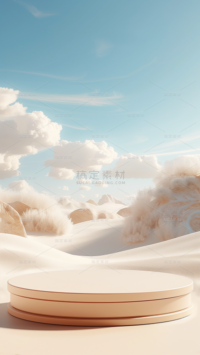 背景通用沙漠戈壁简约场景背景图片素材