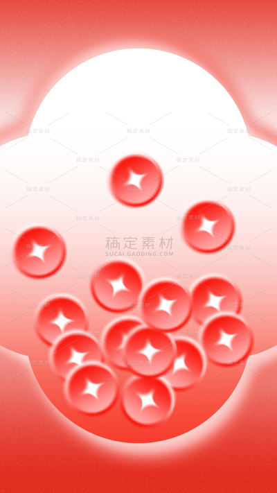 除夕&春节简约喜庆感弥散风金币背景