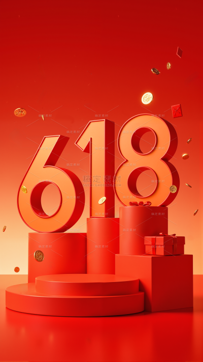 618光影感618创意材质展台背景