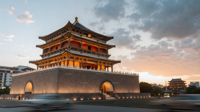 建筑系列傍晚灯光下的古建筑（td）
