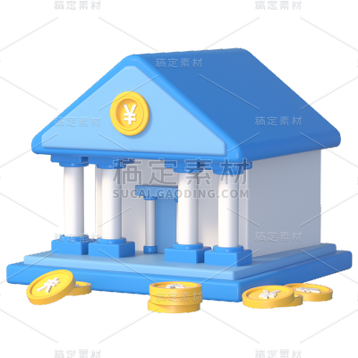 金融理财保险3D立体C4D软3D组合元素素材