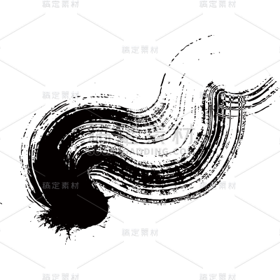 几何系列水墨笔刷线条